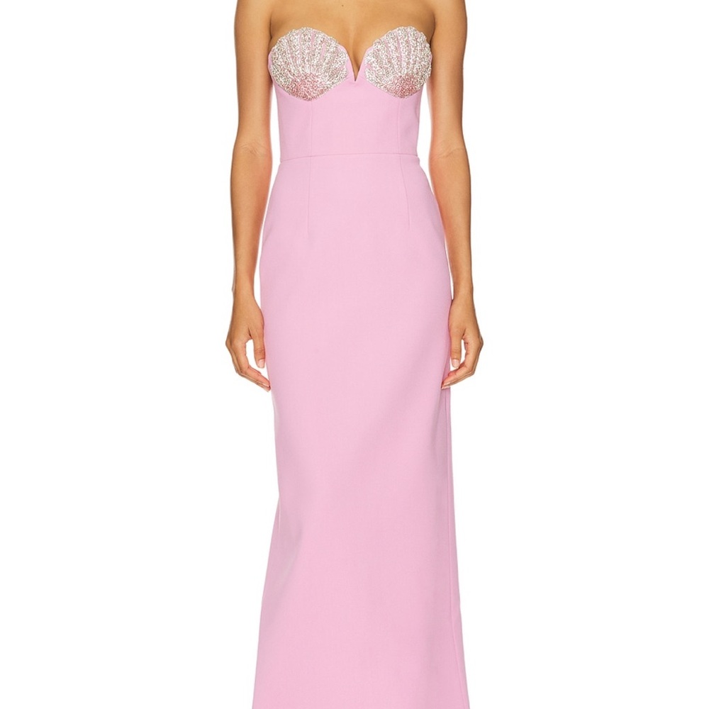 Rebecca Vallance Pink Strapless Sweetheart Gown